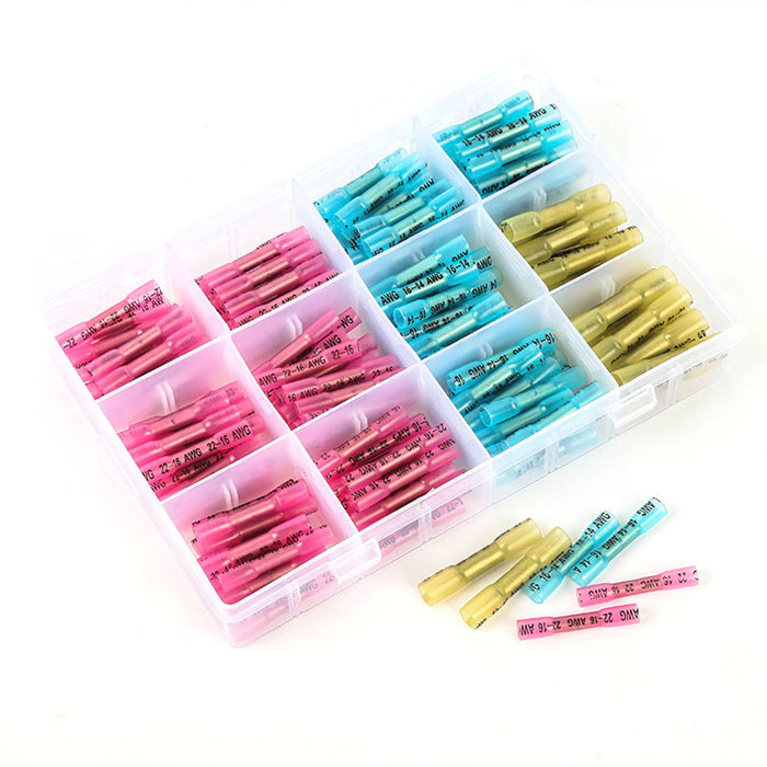 100pcs Heat Shrink Terminals Waterproof Electrical Connector Kit 22-10AWG