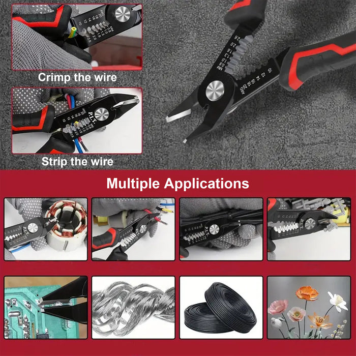 Wire Stripper and Cutters, 10-20AWG Wire Stripper Tool Flush Plier, 6inch