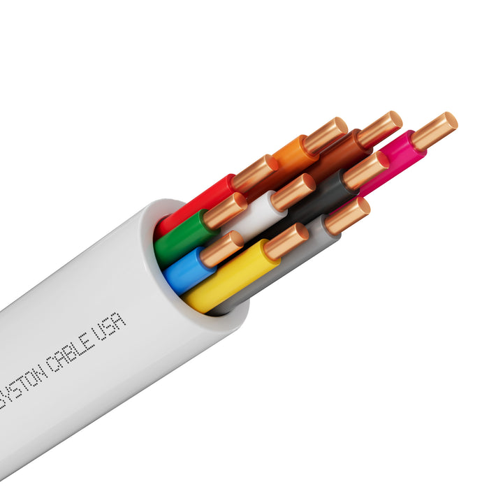 18/10 Thermostat Wire, Solid Copper, White, CL3R, Sun Res, Indoor/Outdoor