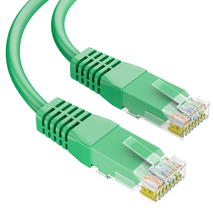 CAT 5E Ethernet RJ45 Patch Cable,Green,350MHz,24/4pr Solid CU,CMP,Indoor/Outdoor