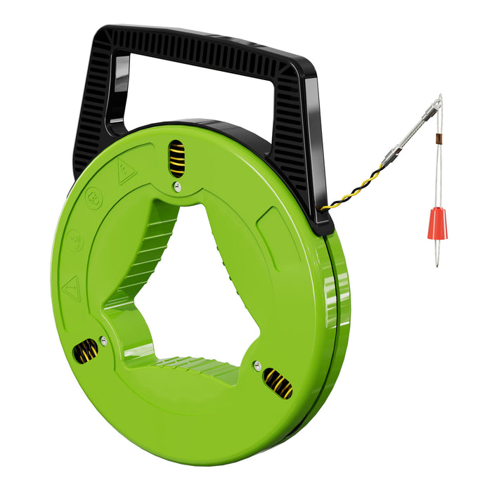 Fish Tape Steel Cable Wire Puller 100 ft, Flexible Twisted Fishing Wire