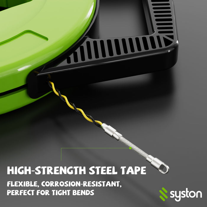 Fish Tape Steel Cable Wire Puller 100 ft, Flexible Twisted Fishing Wire