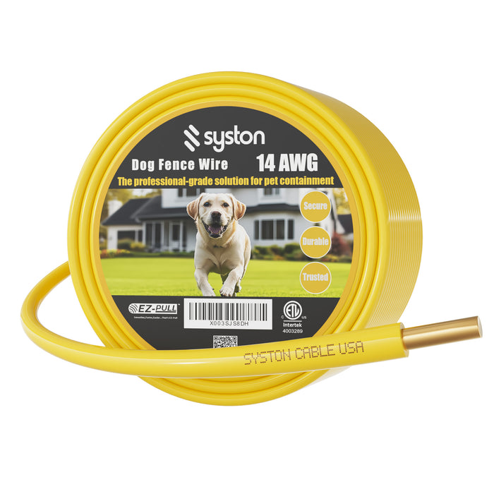 14 Gauge Electric Dog Fence Boundary Wire-Universal Compatibility Yellow