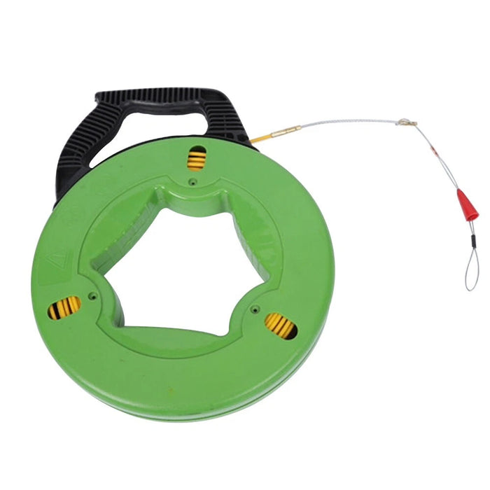 Fish Tape Steel Wire Puller 1/8" 100 ft, Cable Puller Tool with Loop Tip