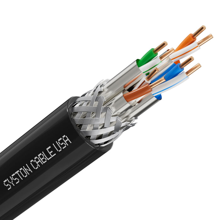 CAT 8 Ethernet Bulk Cable, 2000MHz, 22/4pr Solid CU, CMR, Indoor/Outdoor