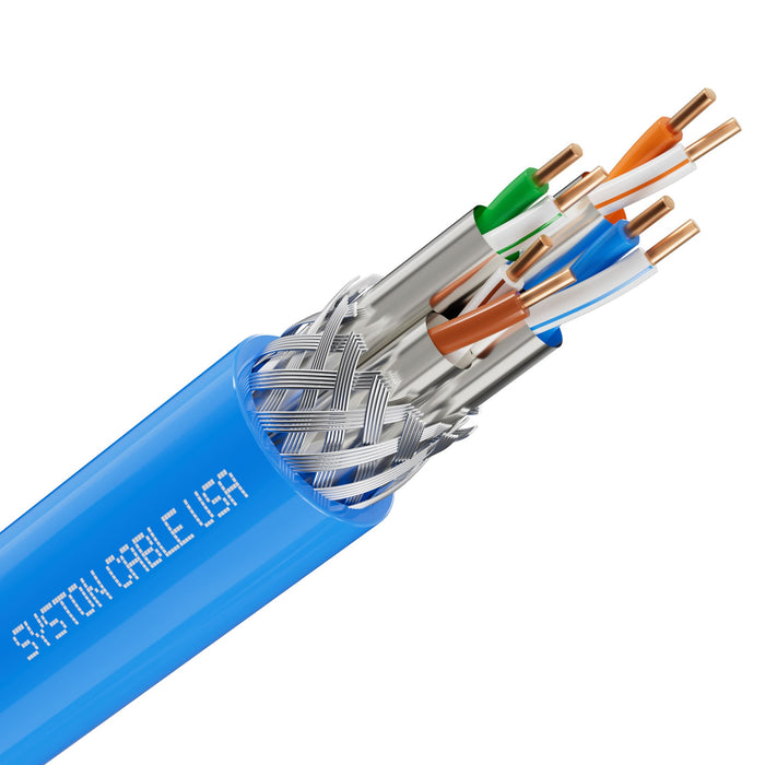 CAT 8 Ethernet Bulk Cable, 2000MHz, 22/4pr Solid CU, CMR, Indoor/Outdoor