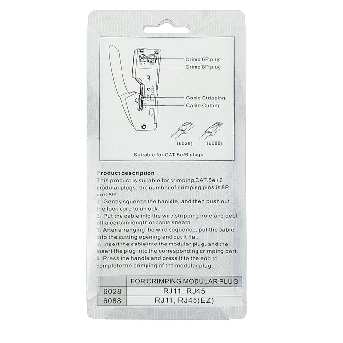 Modular Plug Crimper Kit for Cat5 Cat6 RJ45 RJ11 RJ12 Network Connectors