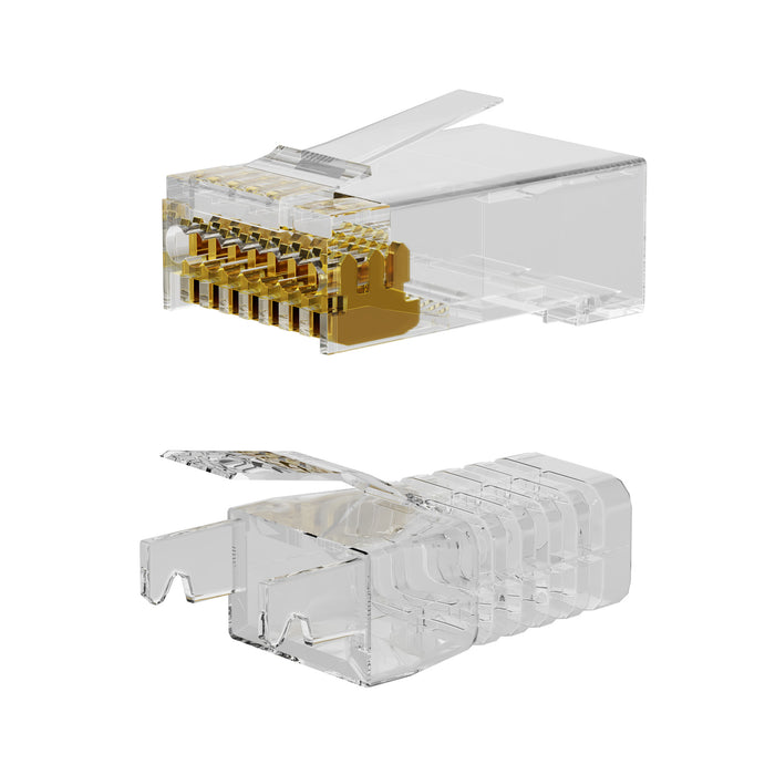 Cat6A/Cat6/Cat5e PVC RJ45 Strain Relief Boots, 6.5 mm Hole Diameter, Clear
