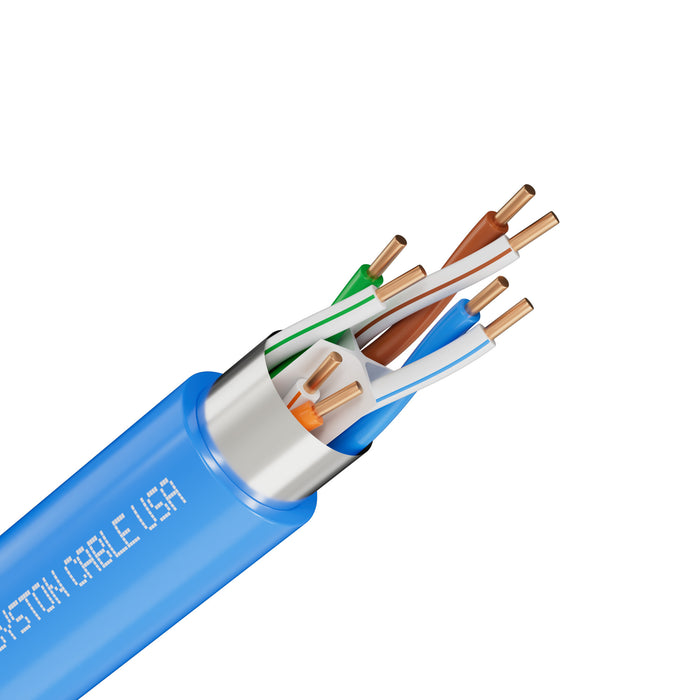 CAT 6E Ethernet Bulk Cable,600MHz,23/4pr Solid CU,CMP,Shielded