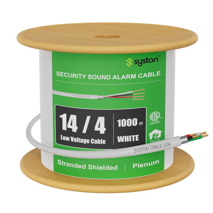 14/4 Security Wire,Burglar Alarm Cable,CL3P,Shielded,Stranded Copper,UV Res