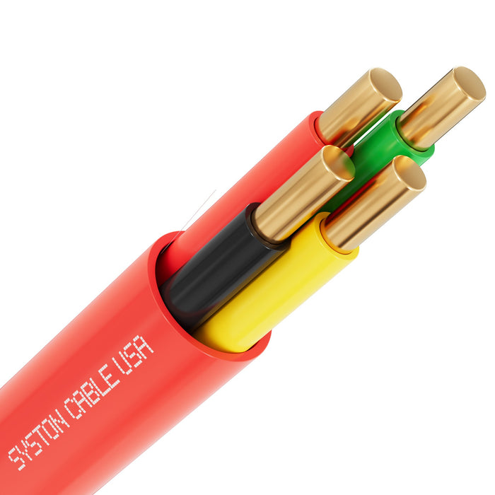 16/4 Fire Alarm Cable, Solid Copper, Red, Unshielded, FPLR, Indoor/Outdoor