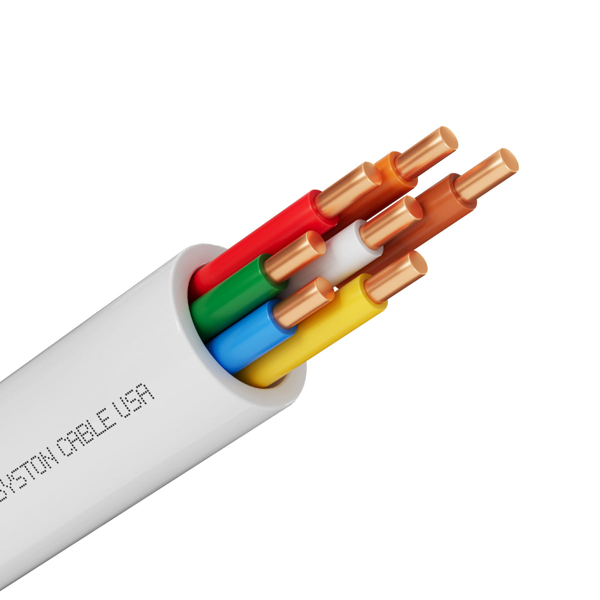 18/8 Thermostat Wire, Solid Copper, White, CL3R, Sun Res, Indoor/Outdo ...