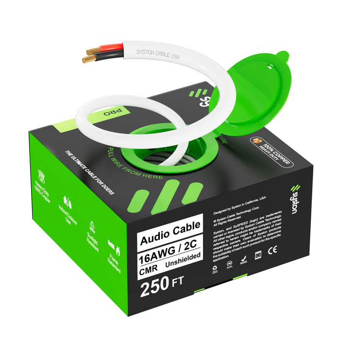 16/2 Audio Cable,Stranded Copper,CL3R,Indoor/Outdoor,UV Res