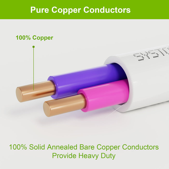 16/2 0-10V LED Dimming Cable for Low Voltage Ballast Wiring and Connection,Solid Bare Copper,Unshielded,CL3P