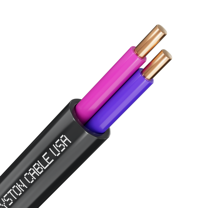16/2 0-10V LED Dimming Cable for Low Voltage Ballast Wiring and Connection,Solid Bare Copper,Unshielded,CL3P,Black
