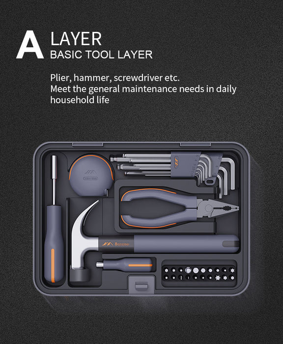 Multifunctional Tool Box, Household Hardware Tool Set, Home Kit Basic Tool Set, Storage Box