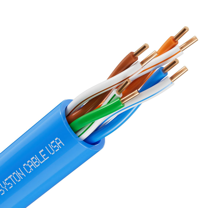 CAT 5E Ethernet Bulk Cable, 350MHz, 24/4pr Solid CU, CMP, Indoor/Outdoor