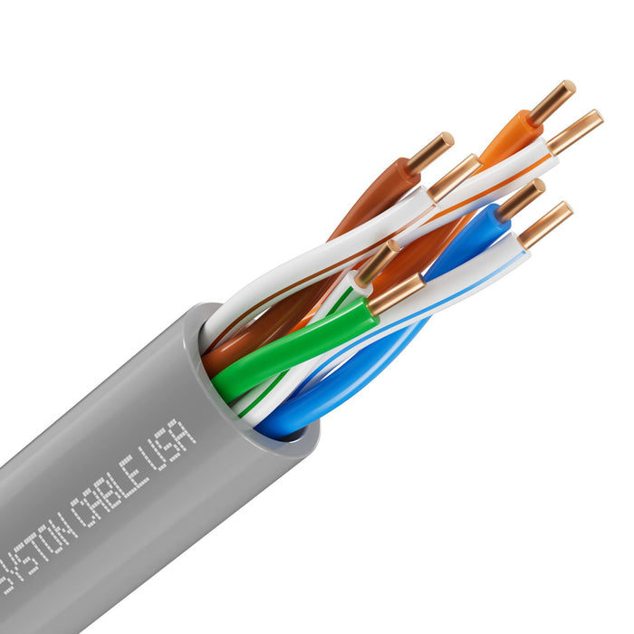 CAT 5E Ethernet Bulk Cable, 350MHz, 24/4pr Solid CU, CMR, Indoor/Outdoor