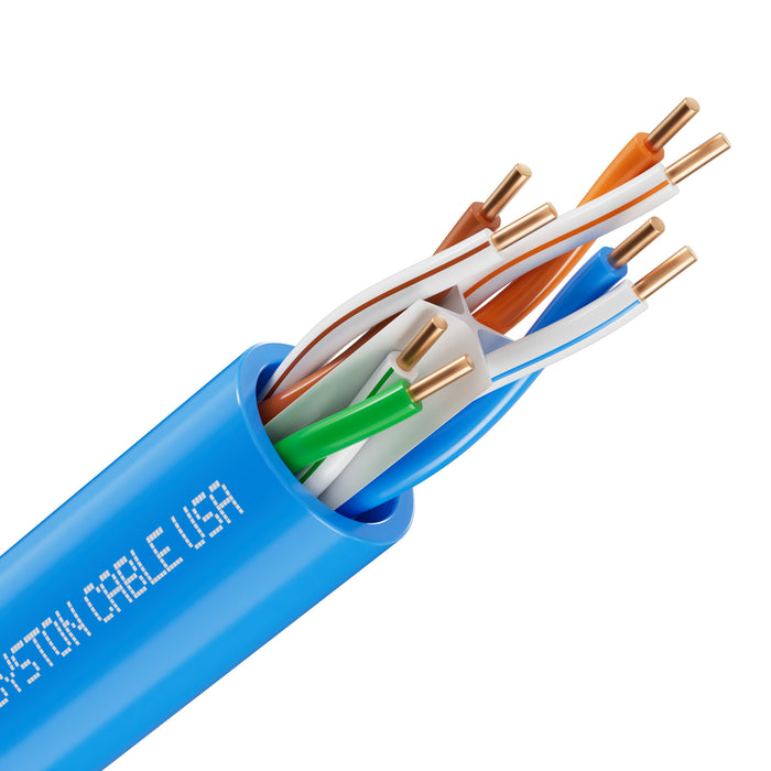 CAT 6E Ethernet Bulk Cable, 600MHz, 23/4pr Solid CU, CMP, Indoor/Outdoor