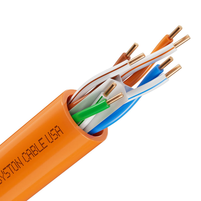 CAT 6E Ethernet Bulk Cable, 600MHz, 23/4pr Solid CU, CMR, Indoor/Outdoor