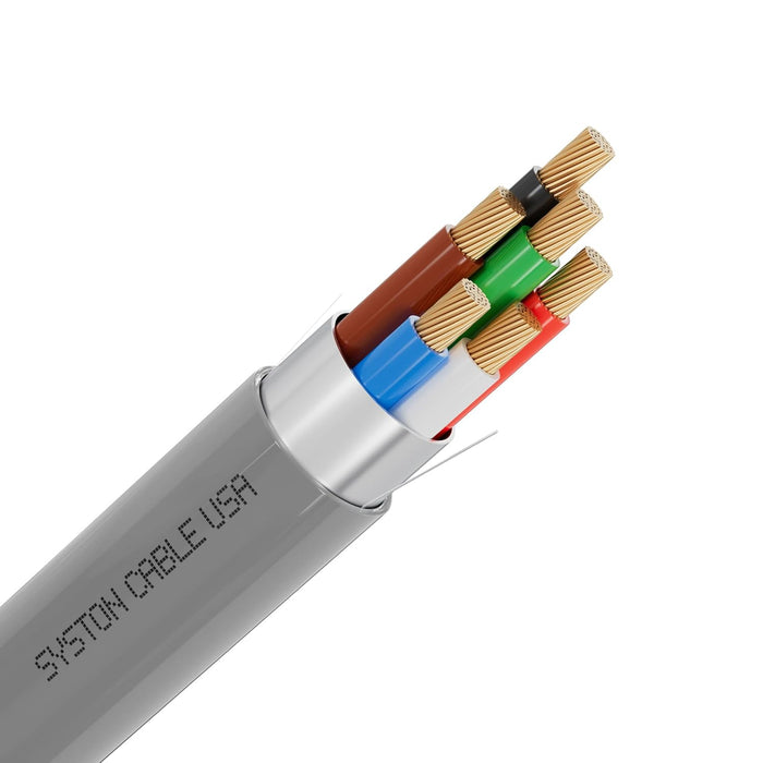 18/6 Security Wire,Burglar Alarm Cable,CL3R,Shielded,Stranded Copper,UV Res