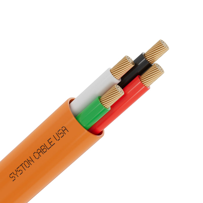 18/4 Security Wire,Burglar Alarm Cable,CL3P,Unshielded,Stranded Copper,UV Res,Orange
