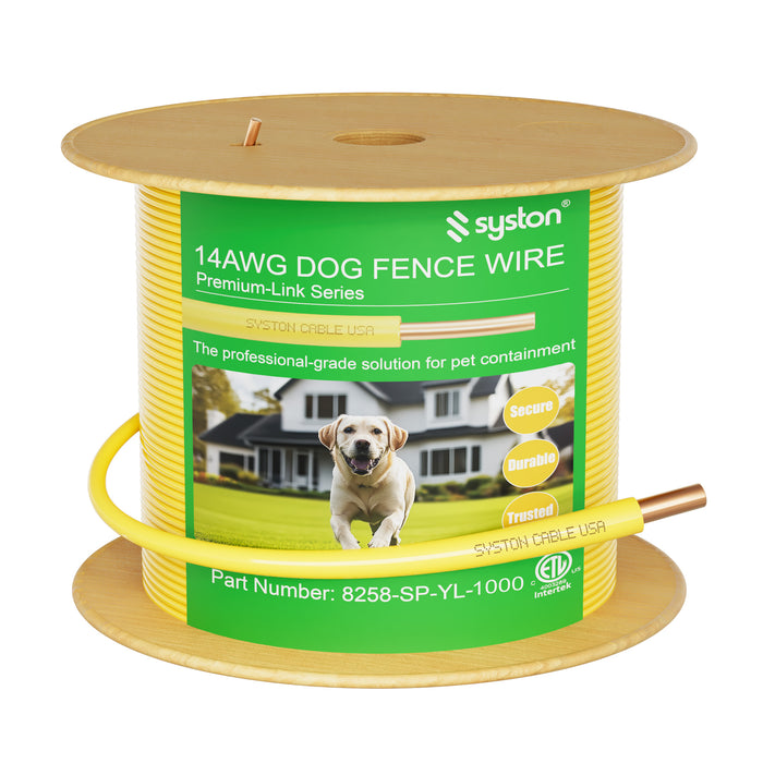 14 Gauge Electric Dog Fence Boundary Wire-Universal Compatibility Yellow