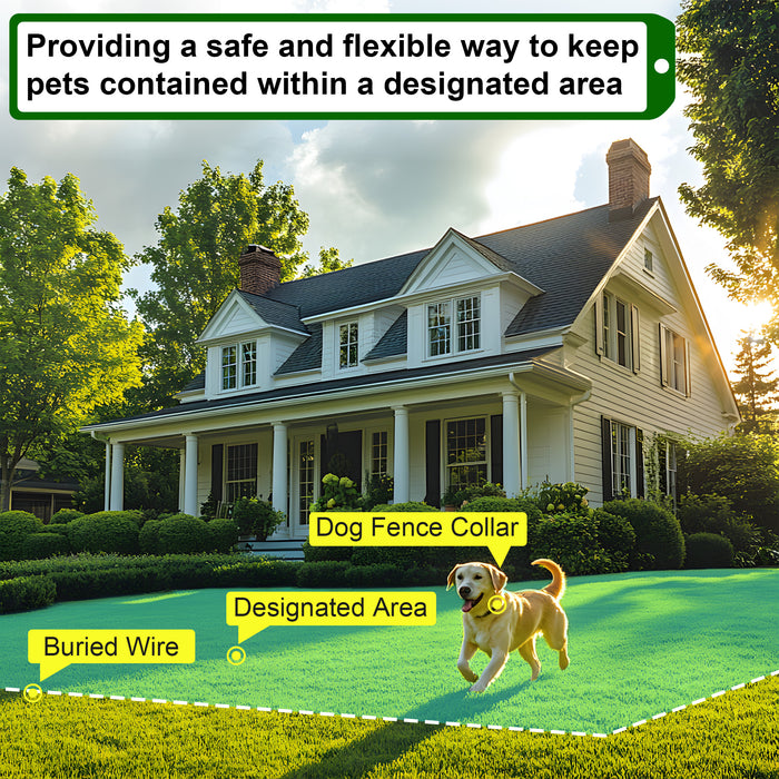 14 Gauge Electric Dog Fence Boundary Wire-Universal Compatibility Yellow
