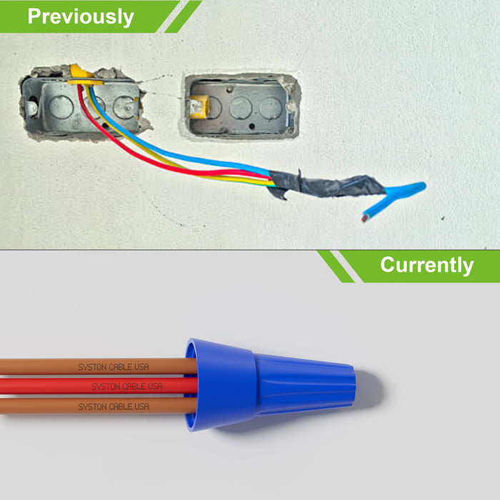 250pcs/5pack Wire Connectors,Insulating Insert Twist Electrical Wire Caps