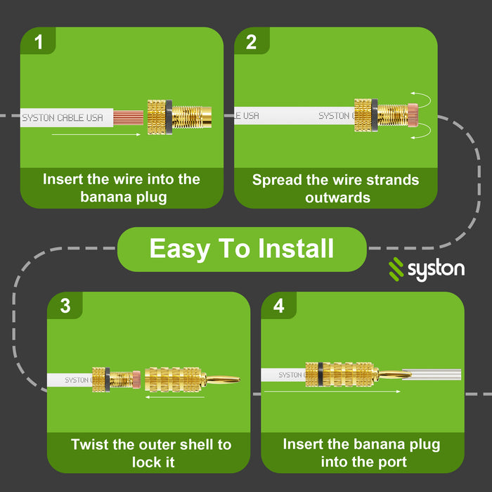 Speaker Banana Plugs, Speaker Banana Plugs, for Speaker Wire, Home Audio Theater Systems