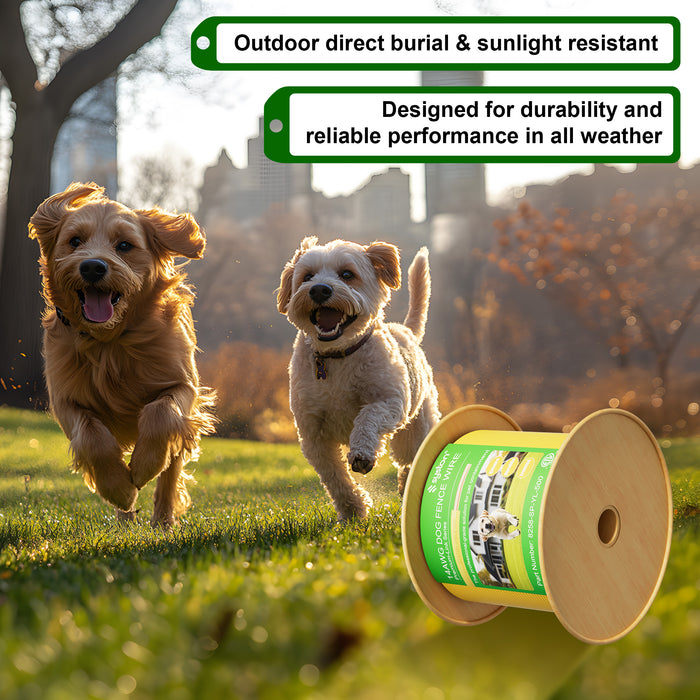 14 Gauge Electric Dog Fence Boundary Wire-Universal Compatibility Yellow