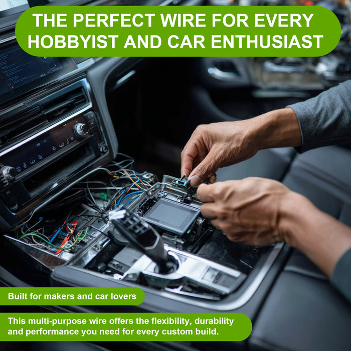 18/2 Automotive Wire, 12V Low Voltage PVC Cord Flexible Cable, Stranded Tinned Copper for Car Marine Wiring