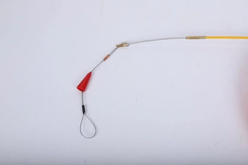 Fish Tape Steel Wire Puller 1/8" 100 ft, Cable Puller Tool with Loop Tip