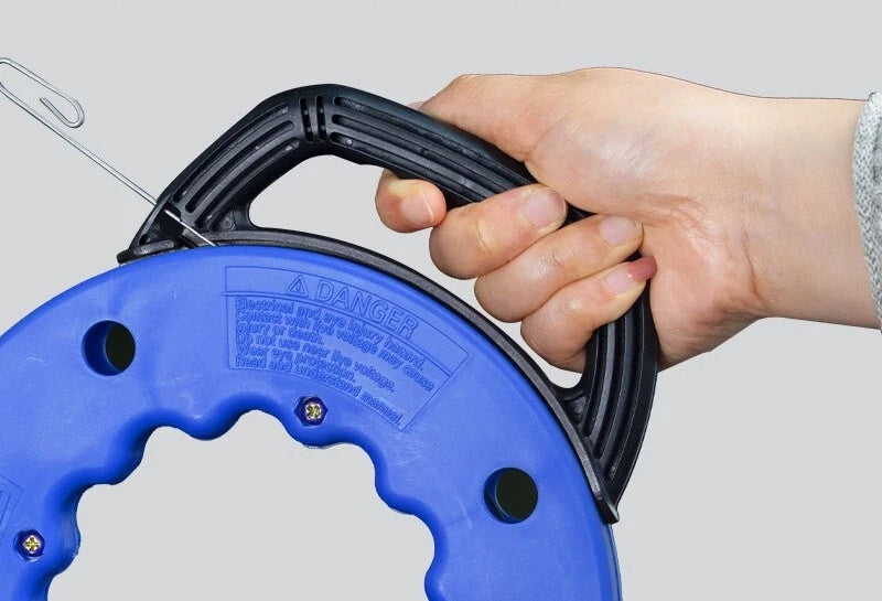 Fish Tape Steel Wire Puller 1/8" 100 ft, Cable Puller Tool with Loop Tip