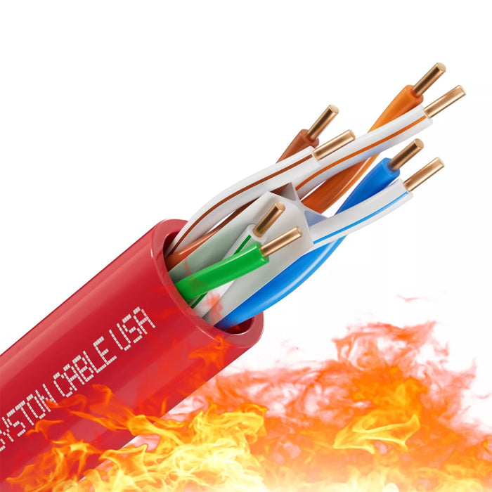 CAT 6E Ethernet Bulk Cable, 600MHz, 23/4pr Solid CU, CMP, Indoor/Outdoor