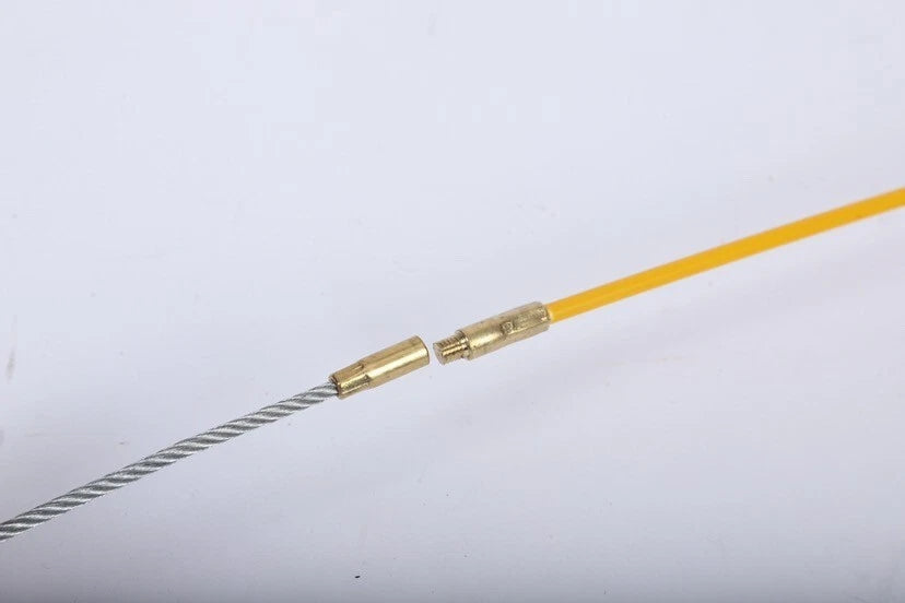 Fish Tape Steel Wire Puller 1/8" 100 ft, Cable Puller Tool with Loop Tip